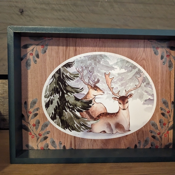 🚨 $5 w/Bundle Purchase 🔥 Set of 3 Deer in Snowy Woods Signs Decor NEW - Picture 8 of 8